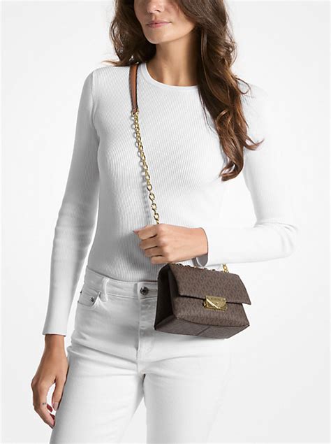 michael kors cece extra small bag on person|cece small logo shoulder bag.